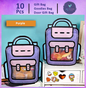 Cute Gift Bag [10pcs] (109) School Bag Zip lock Zipper Bag Snacks Candy Biscuit Portable Goodies Small Cartoon Gift Packaging Bag 礼物袋礼品袋购物袋