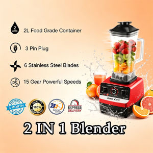 2L Heavy Duty Blender 2IN1 High Power Food Processor Ice Smoothie Fruit Electric Blender Machine