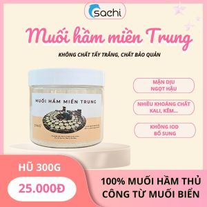 MUỐI HẦM miền Trung Sachifood100% muối biển tự nhiên KHÔNG chất tẩy trắng KHÔNG iod