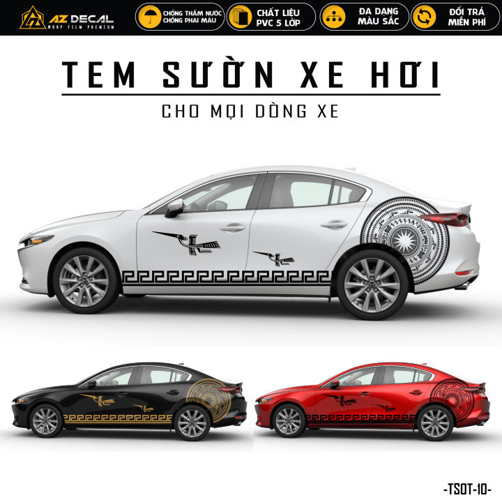 [Chọn Mẫu] Tem Sườn Xe Ô Tô Mẫu Trống Đồng | TSOT-10 | Decal Dán Sườn Ô ...