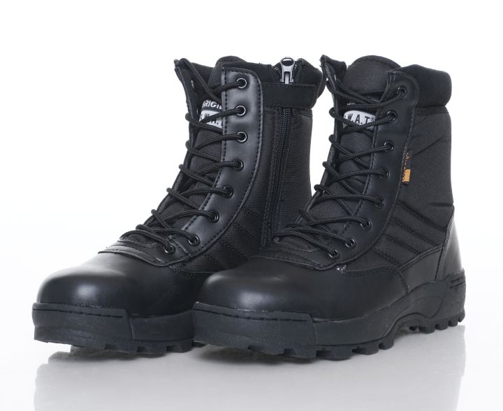 kasut operasi SWAT TACTICAL BOOTS High Shaft Leather Boots Casual