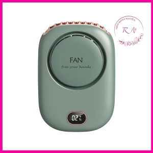Quạt Đeo Cổ Mini Cầm Tay Cao Cấp Hiển Thị Dung Lượng Pin - Quạt Để Bàn Màn Hình LED Thời Trang Giải Nhiệt Mùa Hè