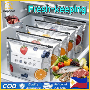 Airtight Food Saver with Write-On Labels & Zipper Lock Reusable Food Storage Bags Leakproof