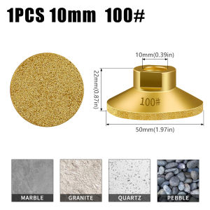 Angle Grinder Flat Grinding Head M10 Brazed Diamond Grinding Head Table Basin Trimming Router Bit Rock Plate Marble Grinding Polishing Head Drill Bit