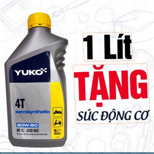 Nhớt Yuko Premium 20W50 1L (Mẫu 2025) Tiết Kiệm Xăng Nhớt Tổng Hợp Nhập Châu Âu