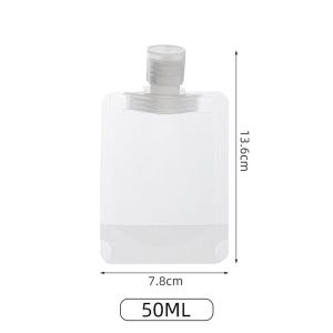 Travel Pouch Botol Refill Transparan Shower Gel Shampoo Portable Botol Refill Tempat Sabun Cair Travel Plastik 100ML