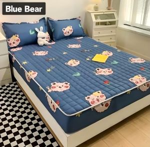 Sprei Waterproof Quilt Import Anti Air Ompol Debu Tungau 180x200x25 Aneka Motif l Seprei Bayi Anak Dewasa Empuk Karet Keliling King Size 180x200 Tinggi 25 l Sprey Protector Pelindung Kasur