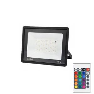 FDYRU Multicolor RGB LED Floodlight With Remote IP66 Waterproof Color Spotlight Reflector 220V Outdoor Lighting Outdoor