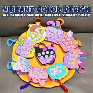 Super Cute Sanrio Kuromi Melody Mini Whac-A-Mole Keychain Pop It Game Electronic Speed Push Game Quick Push Game Pocket Size Fidget Toy