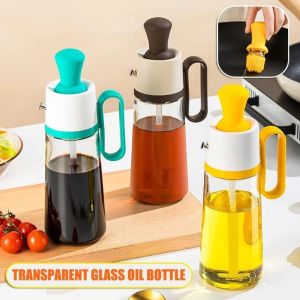 【2nd 50% OFF】2In1 Oil Dispenser Bottle With Brush Design Convenient Liquid Seasoning Big Capacity Bottle Kitchen Supplies Multifunction