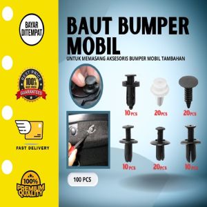 ✅ 100pcs Klip Baut Bumper Mobil 100pcs Paku Rivet Clip Honda Toyota Universal Clip Kancing Kap Body Mobil Honda Avanza Xenia Klip Cengkeh