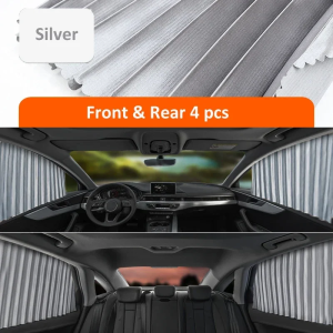 4pcs Car Magnetic Sunshade Front Rear Window Curtain Auto Sun Shade Privacy Sun UV Protection Window Shield Car Interior Accessories