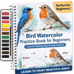Beginner Bird Watercolor Practice Book Bird Watercolor Practice Book for Beginners