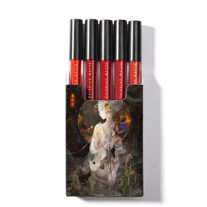 【COD&ORI】5Pcs/Set Glasir Bibir Gaya Cina Warna Gaya Pelajar Cangkir Anti Lengket Matte Matte Lipstik Kotak Rokok Pemutih