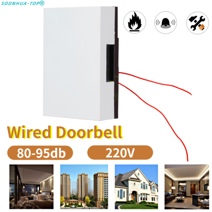 220V Wired Doorbell Manual Ding Dong Bell Chime fo... - Grandado 220V Wired Doorbell Manual Ding Dong Bell Chime fo... - Grandado