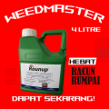 Racun Rumput murah hebat /Weedmaster  Rumpai (4 Liter). 