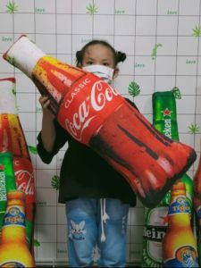 GỐI ÔM NGỦ DÀI HÌNH CHAI BIA LỚN NHẤT GỐI ÔM 3D VẢI NHUNG MỀM MỊN CAO CẤP ẢNH THẬT