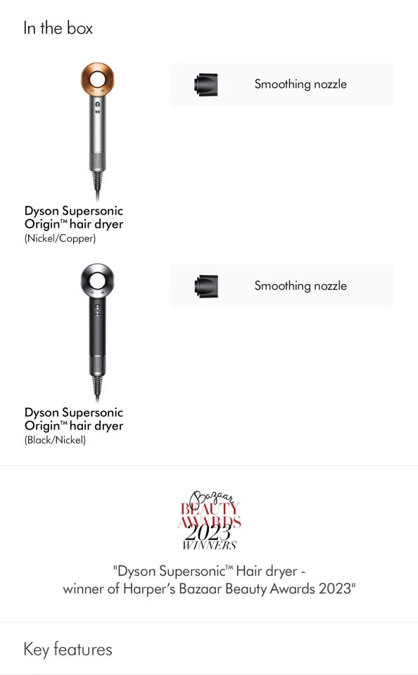 Dyson Supersonic ™ Origin Hair Dryer HD08 Lite Dyson Hairdryer Is