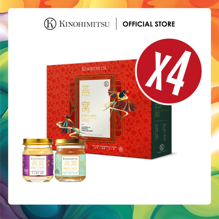 [Bundle of 4] Kinohimitsu Bird's Nest Giftset 8s (Snow Lotus with Honey