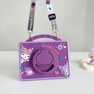 360°Rotatable KickStand Kids Cute Soft Silicone 3D Cartoon Lips Shockproof Tablet Case Cover with pencil holder for Samsung Galaxy Tab A8 X200 A9 A11 X135 A9 Plus S6 A7 Lite T290