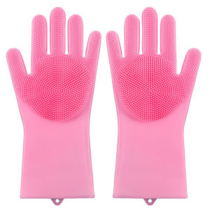 Pet Bath Gloves Anti-Scratch Anti-Bite Comfortable Massage Bath Artifact Cleaning Silicone Gloves
