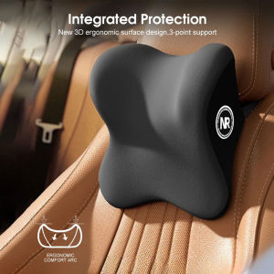 พนักพิงศีรษะเบาะรองเอวเบาะโฟมจำรูปพนักพิงศีรษะหมอนอิงรองเอวรถยนต์หมอนรองคอ