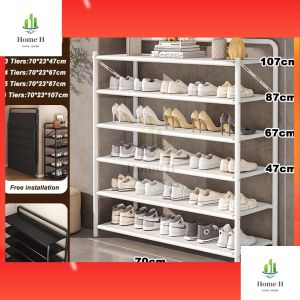 Installation Free Shoe Rack Multilayer Foldable Shoe Cabinet Space-Saving Shoe Storage Organizer