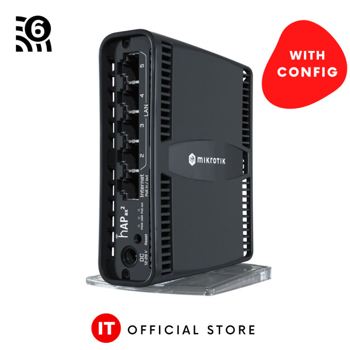 MikroTik hAP ax2 Wi-Fi 6 Managed Router - 5 Ports, Ax1800 Wi-Fi ...