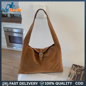 Women Faux Suede Lazy Aesthetic Vintage Underarm Bag Fashion Commute Handbag Retro Single Shoulder Bag for Travel College Work