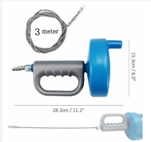 3M 5M 10M Steel Plumbing Clog Drain Remover Tool 3M Drain Snake Pipe Dredging Tool Dredge Un-blocker Drain Clog Tool For Kitchen Sink Sewer Cleaning Hook Water Sink Tool Sewer Dredge Tool 5M Drain Clogged remover tools pipe