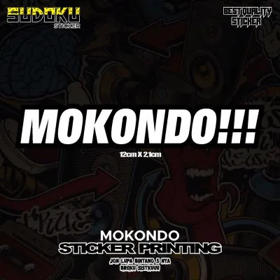 Stiker Mokondo Vinyl Anti Air Tahan Lama