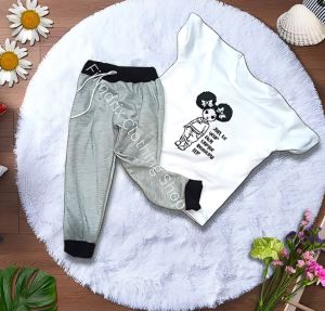 Cotton Terno For kids Girly (Silk Screen Print) Fabric/Mall Quality