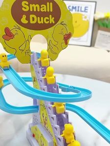 Childrens Electronic Educational Toy Duck Climbing Stairs Track Toy Musical music track educational light budak mainan 1 year old toys