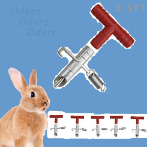 Rabbit Water Nipple Drinker for Automatic setup Drinker for Cage (5 SETS)
