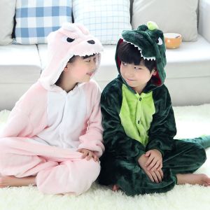 LOlanta Kids Dinosaur Costume Animal Children Onesies Pajamas Attach Shoes Paw Boys Girls 2-11 Years