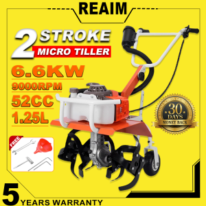 Micro-Tiller Gasoline 52CC Soil Turning And Rotary Tiller Plowing Wasteland Reclamation Gasoline Multi-function