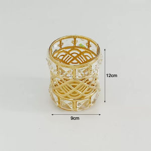 Kotak Tissue Kristal/Kotak Tisu / Kotak Penyimpanan Meja / Kotak Tisu Kristal Mewah Ringan / Tempat Tisu Kaca Manik /Kotak Tisu Emas Kreatif UK 20x12x10 cm