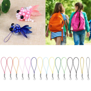 DIY Phone Lanyard Kit Phone Rope Phone Pendant Alloy Phone Chain Suitable for USB Drives MP3 Players Making