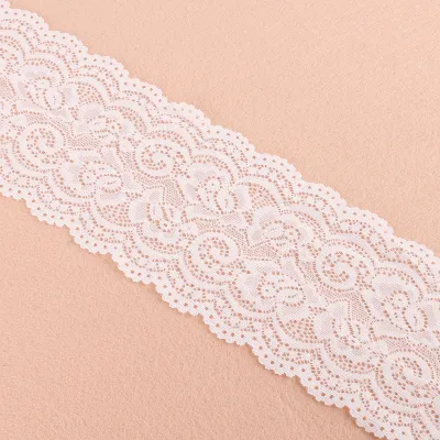 2Yards Stretch Lace Fabric Black White Webbing Trim Ribbons For DIY Decoration Crafts Sewing Garment Supplies Width 10cm