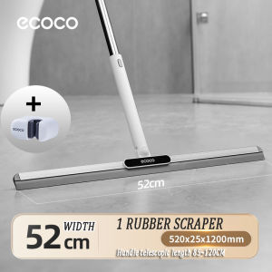Ecoco Floor Squeegee Retractable Floor Scraper Wet & Dry Dual-Use 180°Rotation Rubber Head Replaceable