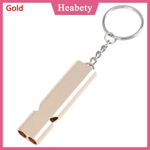 Heabety  Hợp kim nhôm khẩn cấp Survival còi cắm trại ngoài trời Đi Bộ Đường Dài công cụ W Keychain