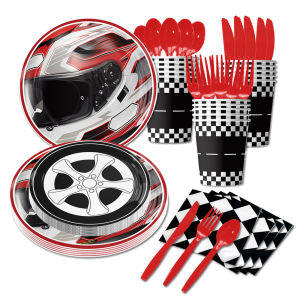 Racing Car Birthday Decoration Supplies Wheel Race Car Birthday Theme Plates Cups Napkin Towel Tableware Tablecloth Party Favors