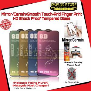 Skrin Lindugan Telefon Tahan Jatuh Vivo (8D Mirror/Cermin+Smooth Gaming Unbreakable) V23e Y15a V21 V21e Y11 Y11D Y12 Y17 Y15 Y15s Y91c Y1s S1 Pro Y19 Tempered Glass