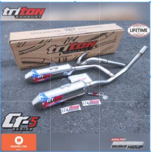 Knalpot Crf150L Wr155 Klx150 D-Tracker Original Premium Triton Exhaust Type Cr-5 Dobel Silincer