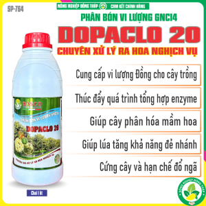 Phân Bón Vi Lượng GNC14 DOPACLO 20 – Chuyên Gia Xử Lý Ra Hoa Nghịch Vụ (Chai 1 Lít)