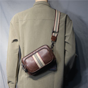 Messenger Bag Waterproof PU Leather Men Bag Fashion Sling Shoulder Bag㏇0708