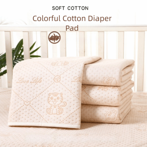 ZHUWNANA ผ้าฝ้าย แผ่นรองเปลี่ยนผ้าอ้อมเด็ก ผิวนุ่ม ป้องกันน้ำ แผ่นรองเล่นพื้น ของใช้จำเป็นสำหรับเด็ก นำกลับมาใช้ใหม่ได้ ที่นอนผ้าอ้อมเด็ก ดูแลทารกแรกเกิด