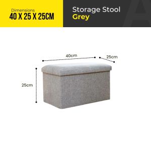 Foldable Storage Box Bench Sofa Linen Fabric Foot Rest Living Room Kid Toys Box Storage Stool Box Kotak Simpan Barang
