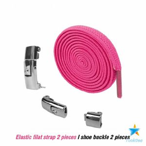 TookDee เชือกรองเท้าสายไม่ต้องผูก ยืดได้ 8 มม. 1 คู่ หลากสี เชือกผูกรองเท้ายางยืด elastic shoelace