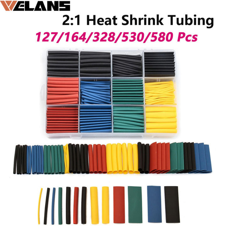 【Stock Available】Heat Shrink Tubing Insulation Electrical Shrinkable Tube Set,580pcs/530pcs
